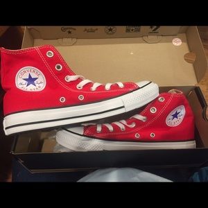 BRAND NEW Red High Top Converse!!