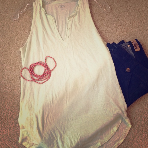 Loft mint tank top