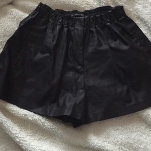 Leather shorts