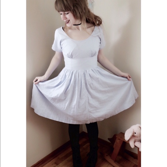Baby Blue Vintage Style Swing Dress