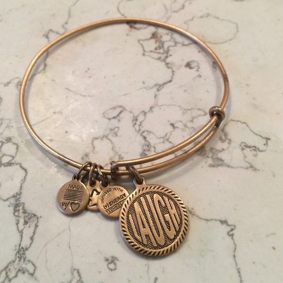 Alex and Ani Gold "Laugh" Bracelet