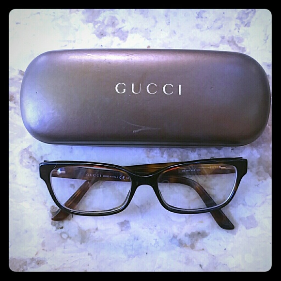 Gucci Dark Tortoise Shell Eyeglass frames