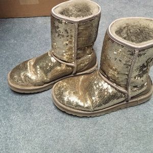 Silver sequins uggs