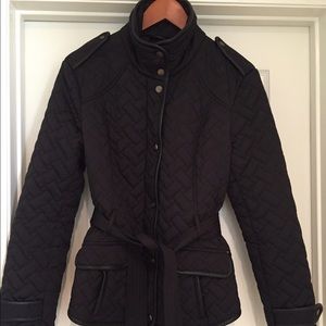 Cole Haan Black Quilted Coat