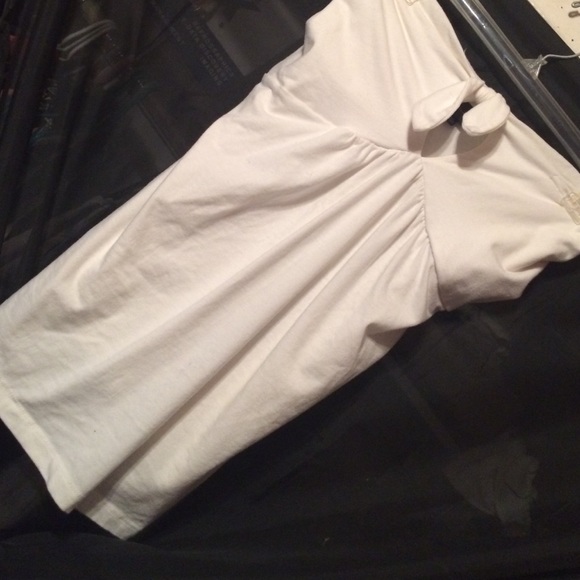 White cutout tube top