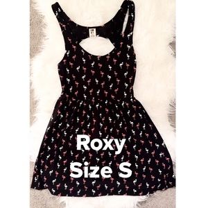 Roxy Flamingo Print mini dress