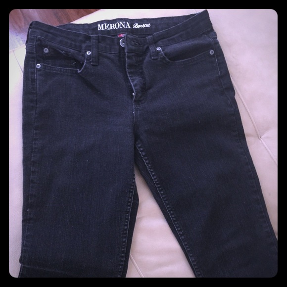Merona boot cut back denim stretch jeans