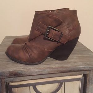 Brown ankle booties