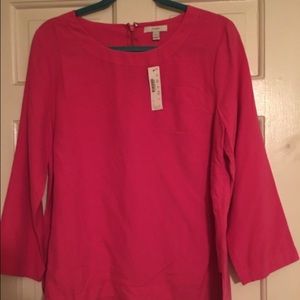 JCrew Pink Silk Shirt