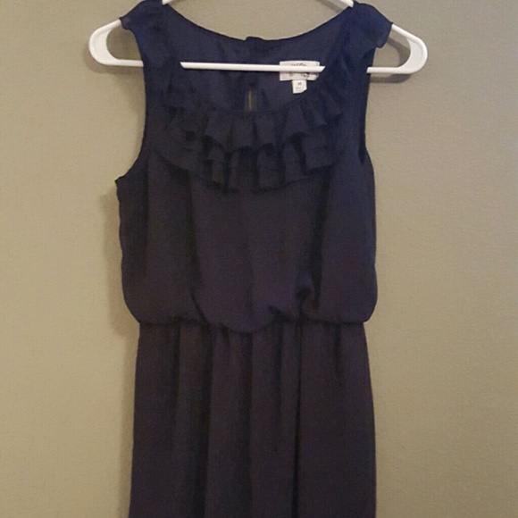 LBD with ruffles on collar