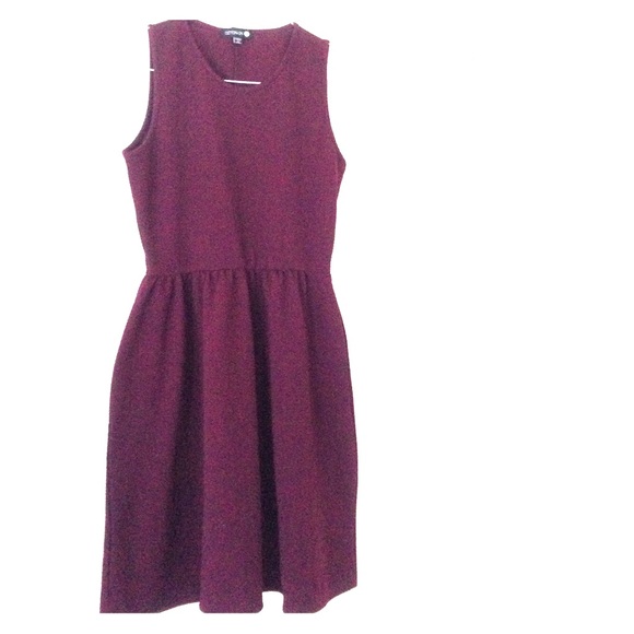 Burgundy Textured Dress