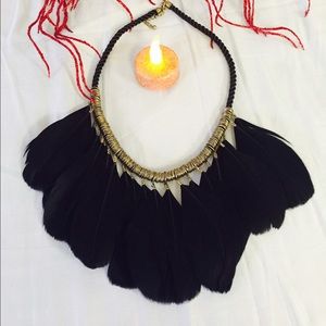 Feather Statement Necklace.