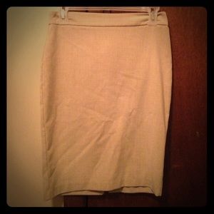 Khaki pencil skirt size Small