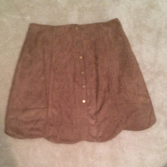 Fargo faux suede skirt