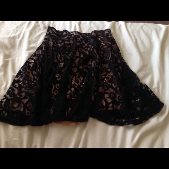 Nude with Black Lace Skirt - Picture 1 of 1