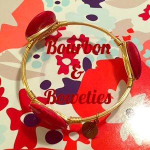 Bourbon & Boweties Bangle Bracelet Red Gold