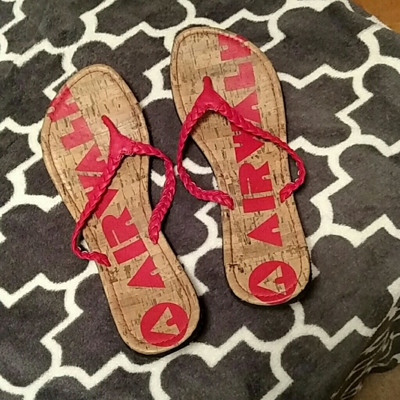 Red Airwalk flip flops