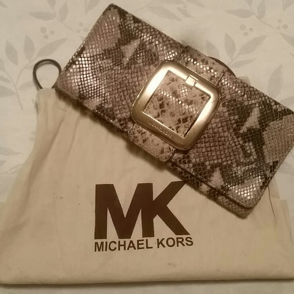 Michael Kors pythom skin clutch
