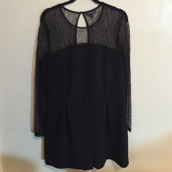Topshop black romper, size 12, long sleeved - Picture 1 of 4