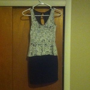 Unique fitted mini dress