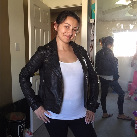 SOLD!!!Free People REAL leather jacket sz 0