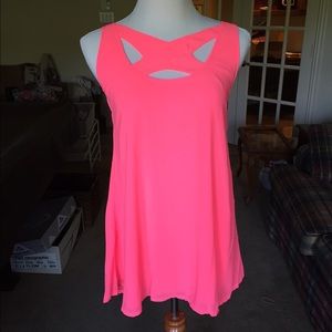Neon Pink Criss Cross Dress NWT