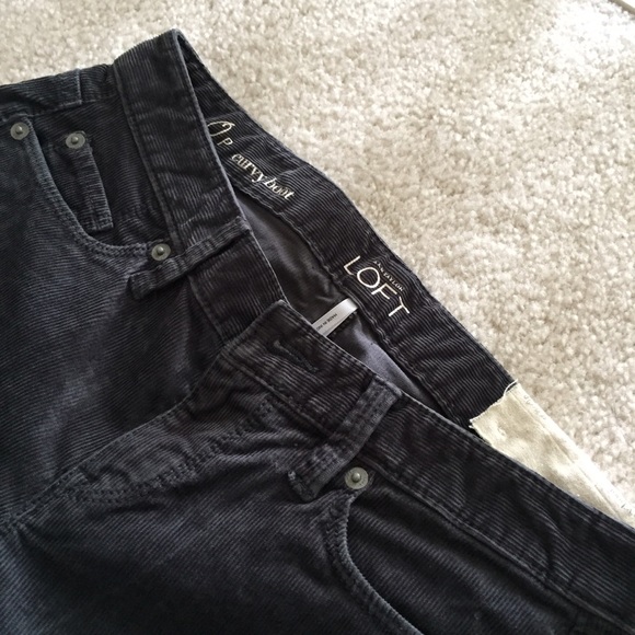NWT LOFT corduroy boot cut grey pants