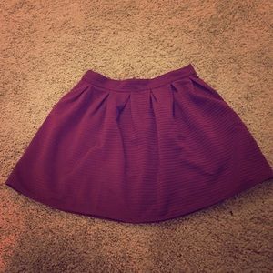 Burgundy skirt with zip detail in back size small