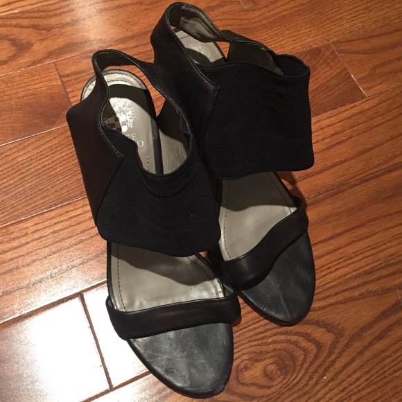 Black leather sandals