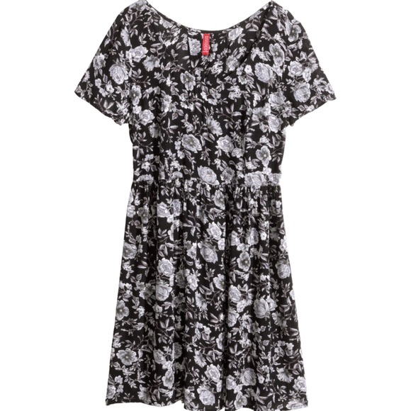 Floral Skater Crinkle Dress
