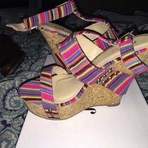 JustFab 7M Fiesta Wedges "Judie" Brand New In Box