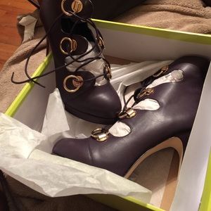 Prune color high heels