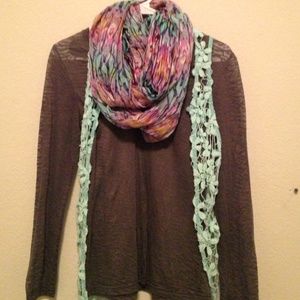 turquoise lace overlay