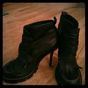 Tory Burch Howard black leather booties