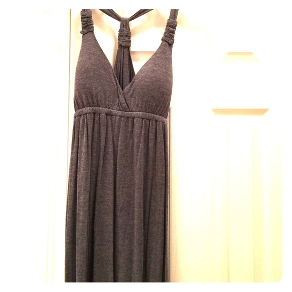 Grey maxi dress.