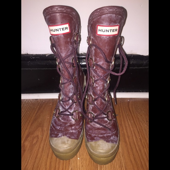 Hunter rain boots with heels