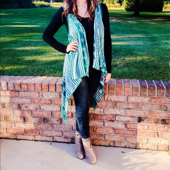 Green Fringe Vest