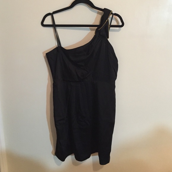 NWT BCBG black one shoulder dress, size 12 - Picture 1 of 3