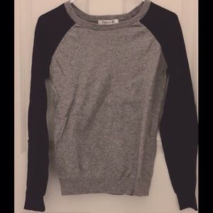 baseball tee style sweater