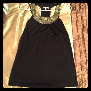 Charlotte Russe black and gold accent tank top! 💋
