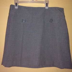 grey pencil skirt with buttons