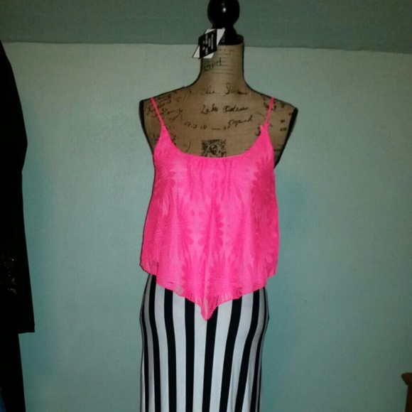 Trendy bright pink top