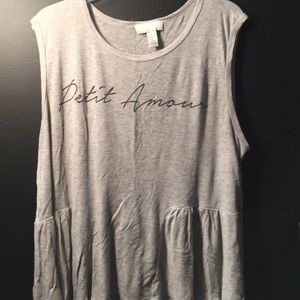 SLIGHT PEPLUM TANK TOP