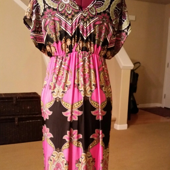 MULTIPLE COLOR PRINT DRESS - Picture 2 of 2