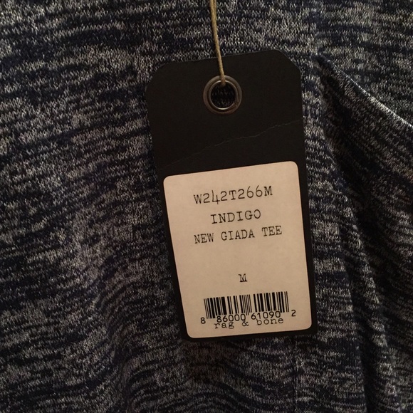 Rag & Bone - New Giada Tee Shirt in Marled grey - Picture 3 of 4