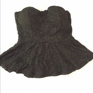 REDUCED PRICE!! Peplum black tube top