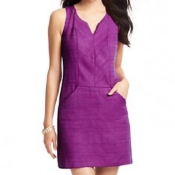 LOFT Purple Cocktail Dress - 4 Petite