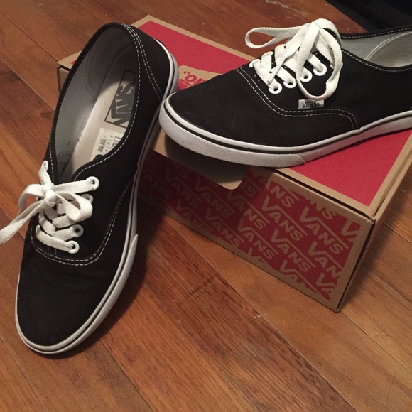 Black and white vans