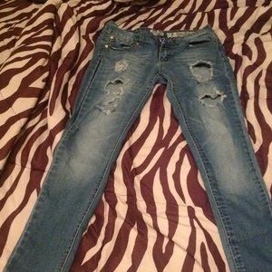 distressed jeans