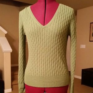100%GREEN CASHMERE SWEATER